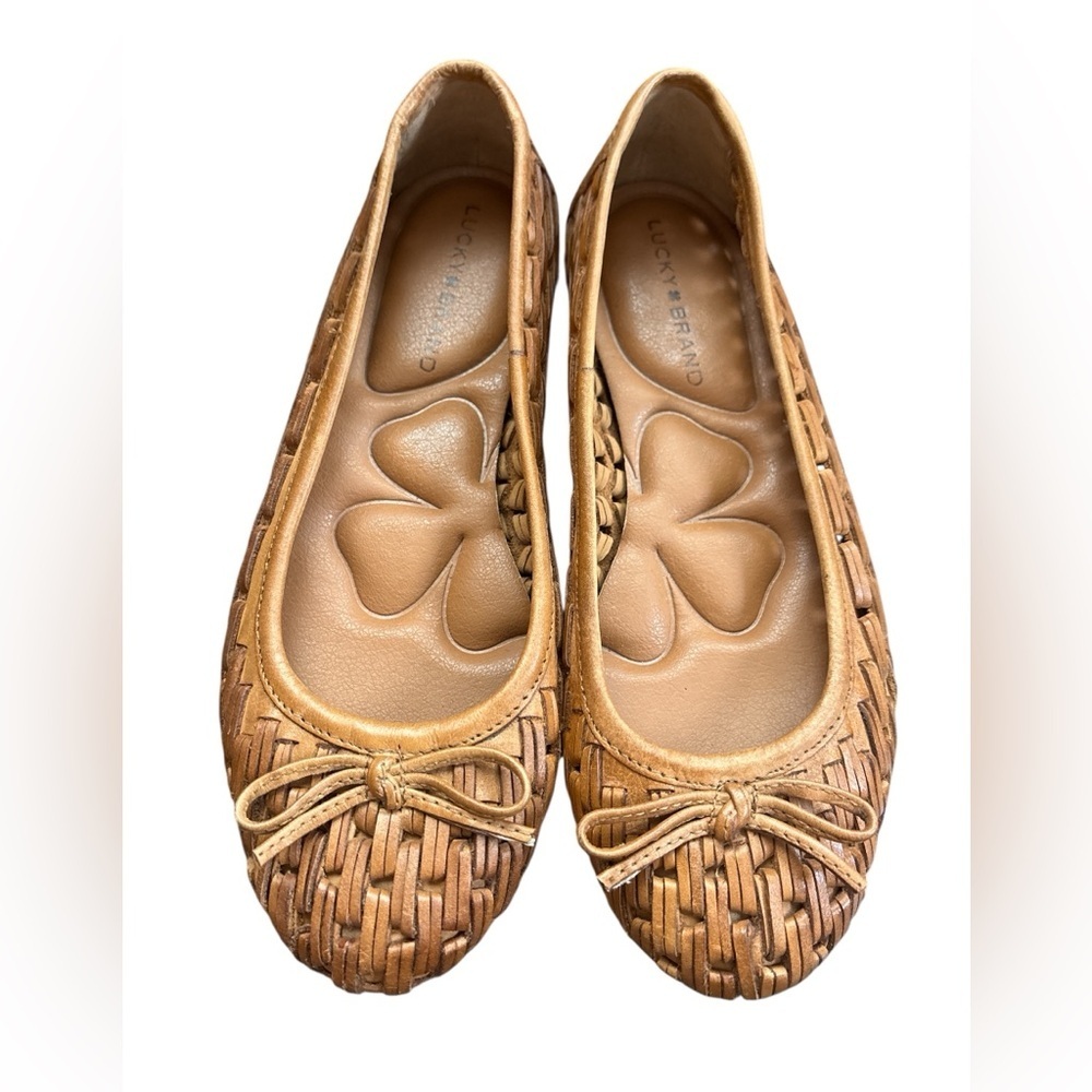 Lucky Brand Mogeni Woven Ballet Tan Flats Woman Sz 6 - Picture 4 of 6